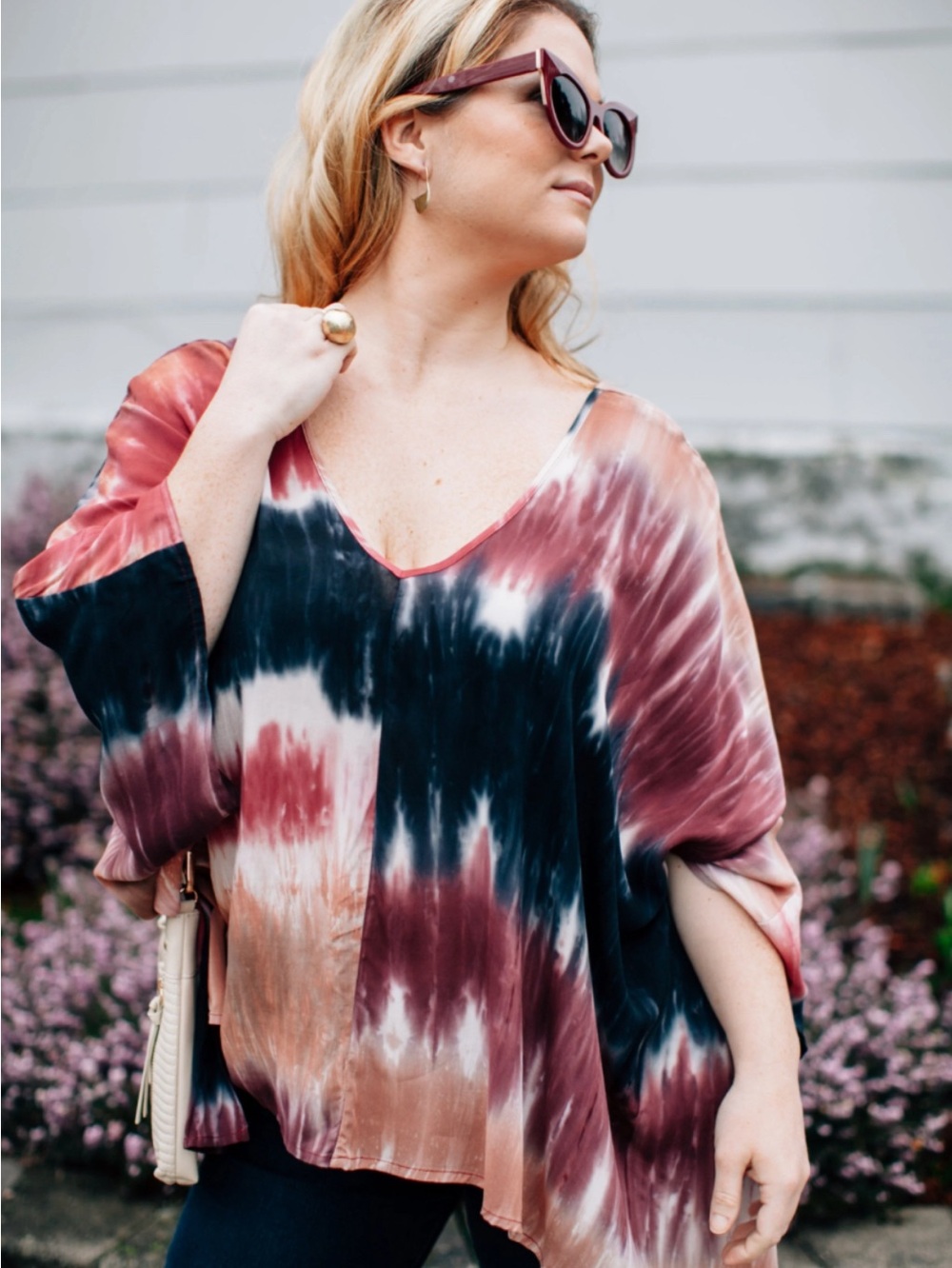 Lovestitch 100% Rayon Tie-Dye Bohemian Top, One Size
